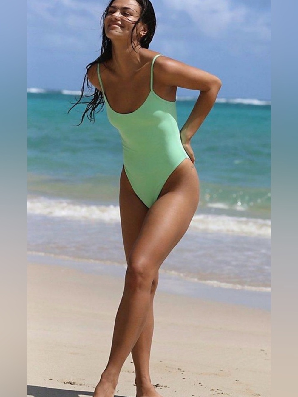 Toast x Free People Solid High Cut One-Piece Swimsuit